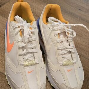 Nike White and Orange Sneakers